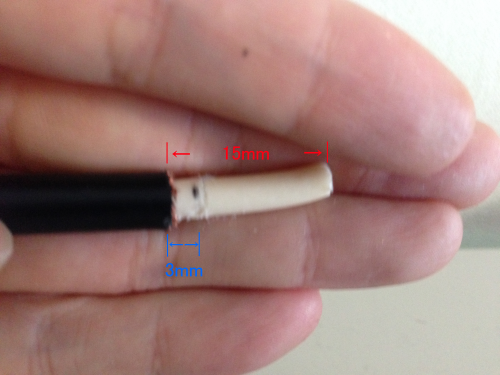 アンテナケーブル 被膜剥き アンテナケーブル 被膜剥き