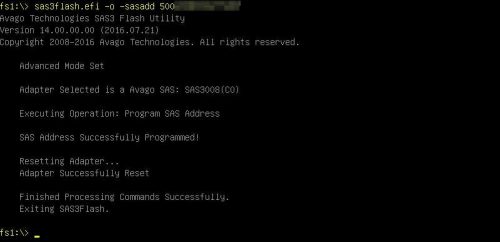 M1215 IT化 007 sas3flash.efi -o -sasadd 50060XXXXXXXXXXXX