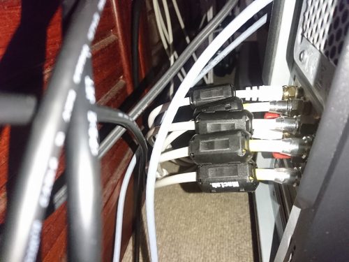 PT2 配線にフェライトコア2